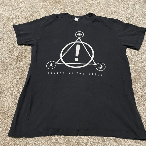 Panic! at the Disco Band T Shirt Graphic Tee Black Women's Music - Picture 1 of 4